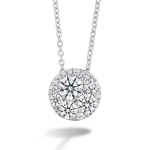 Hearts On Fire .46-.56CTW Tessa Diamond Circle Pendant in 18K White Gold