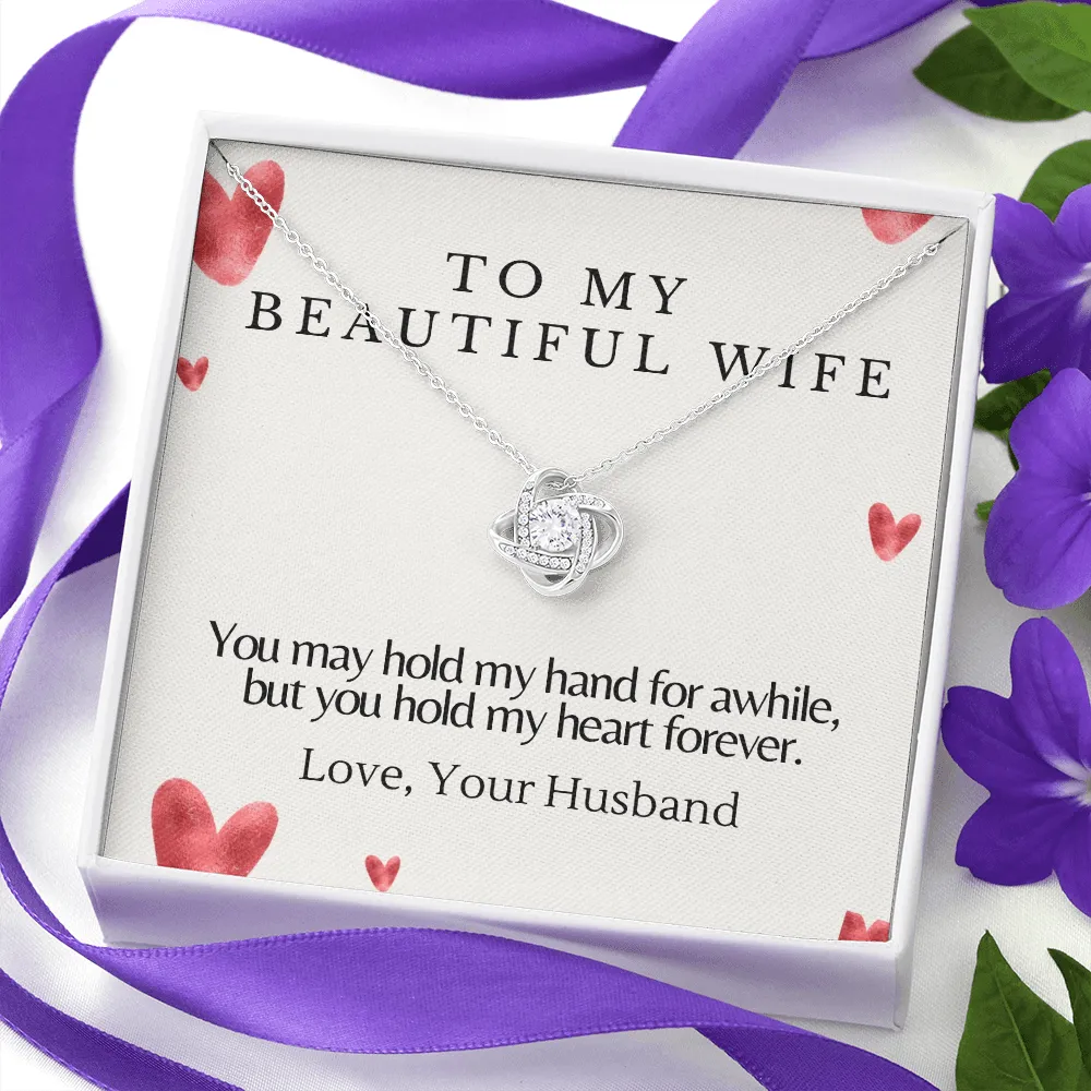 Hold my heart forever-Love Knot Necklace For Wife