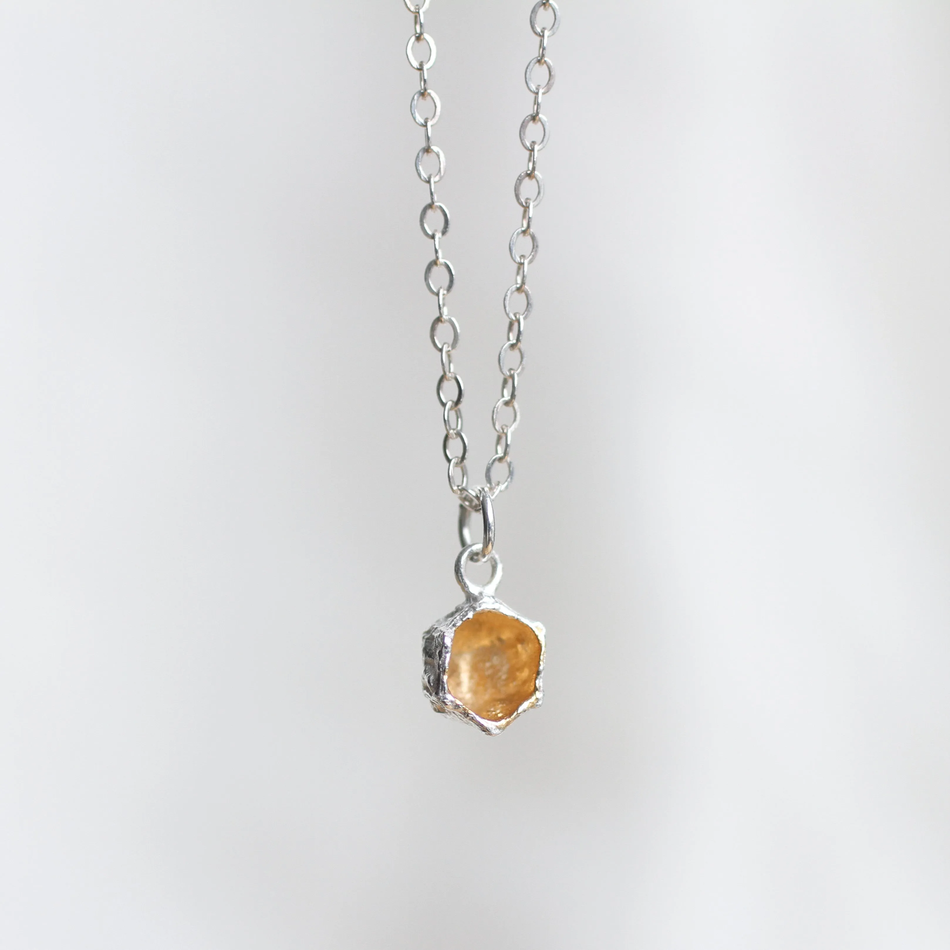 honeycomb prism necklace