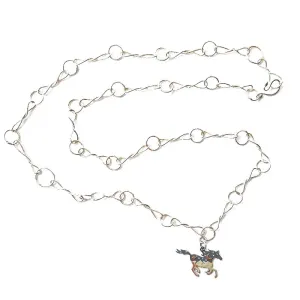 Horse Bit Living Links Necklace with Flying Horse Charm