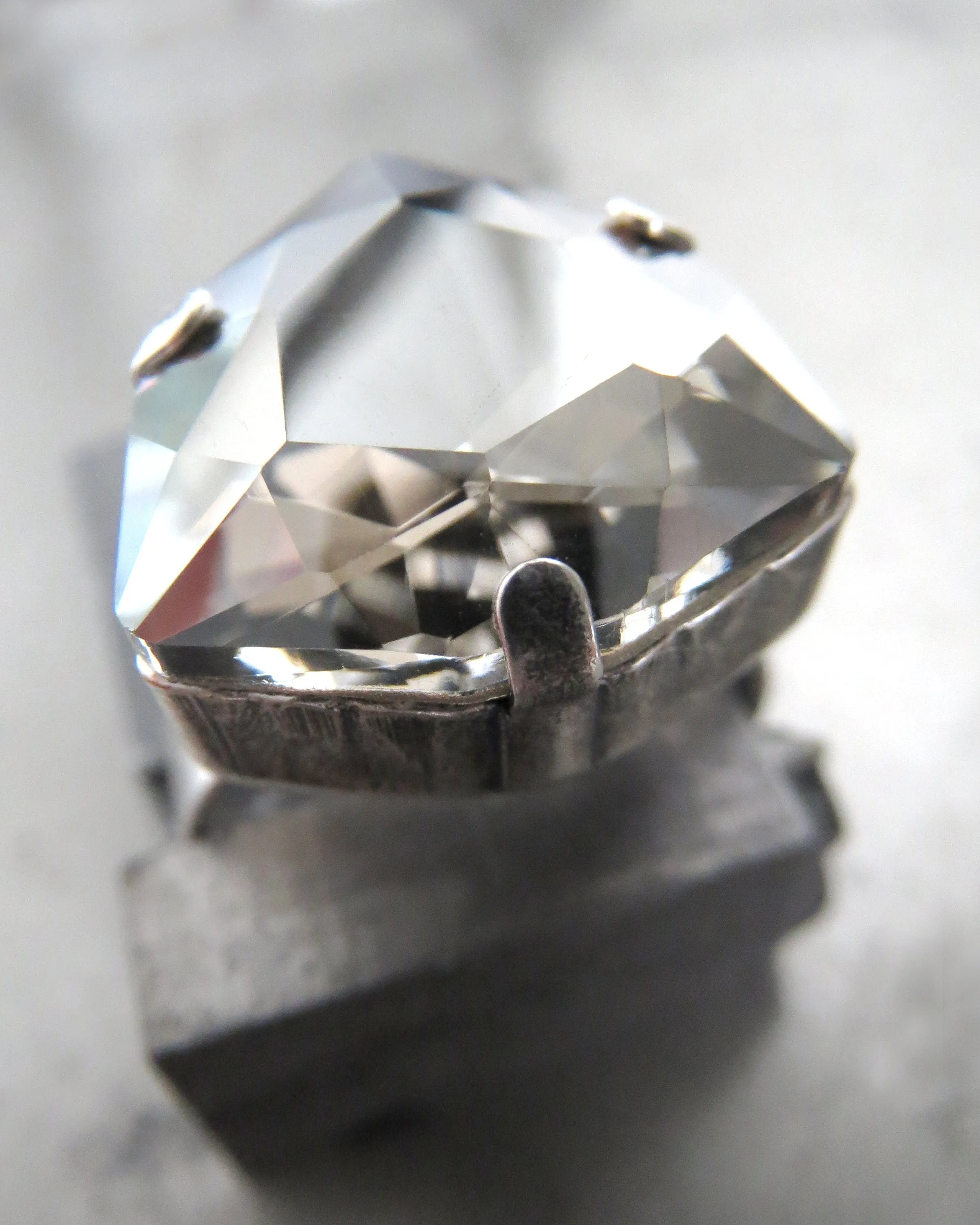 IMPERIAL - Sheer Silver Crystal Ring - Trilliant Crystal