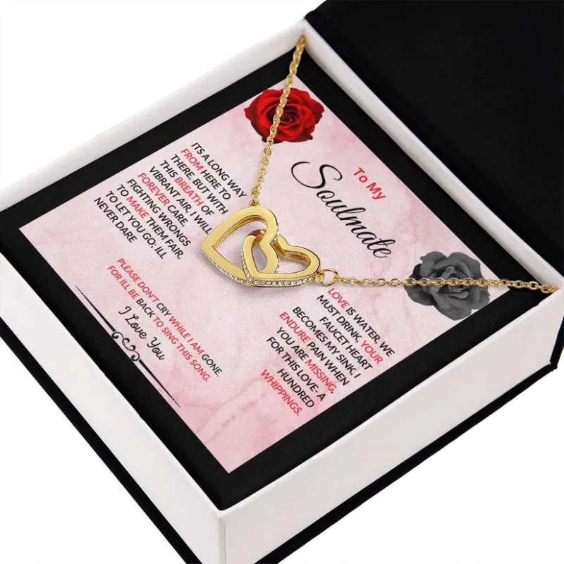Interlocking Cordate Pendant With Chain