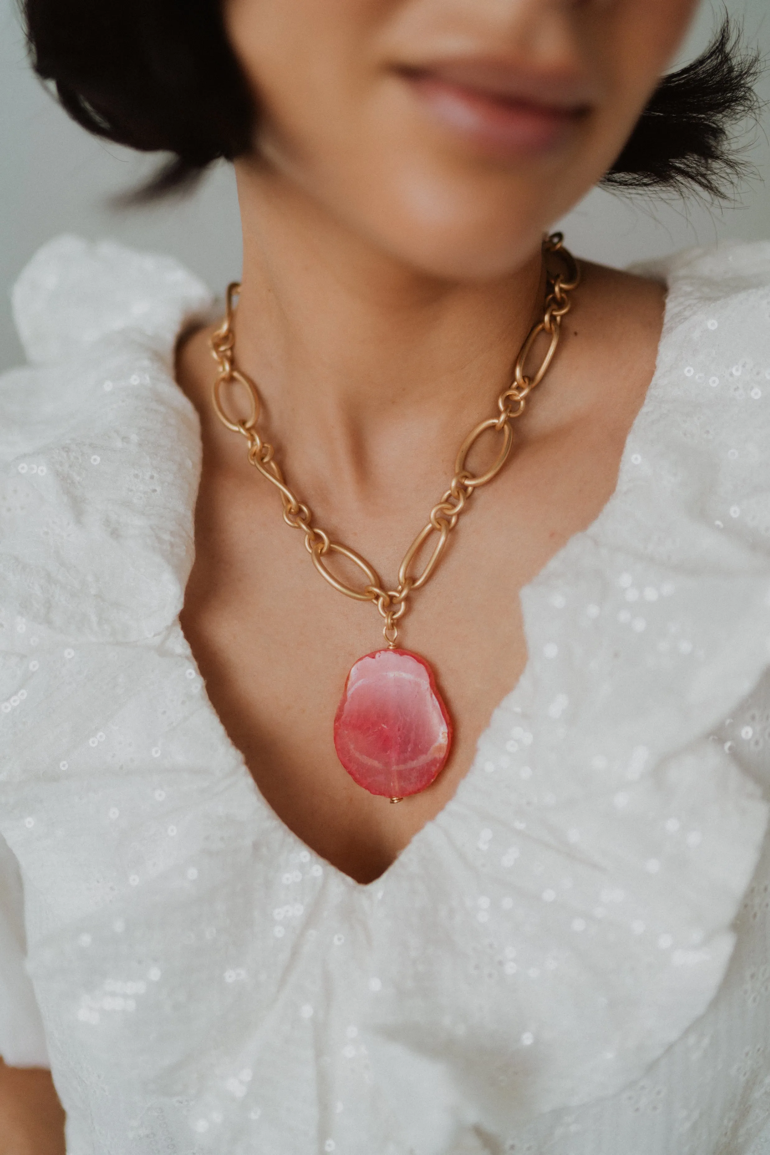 Kaley Necklace | Pink