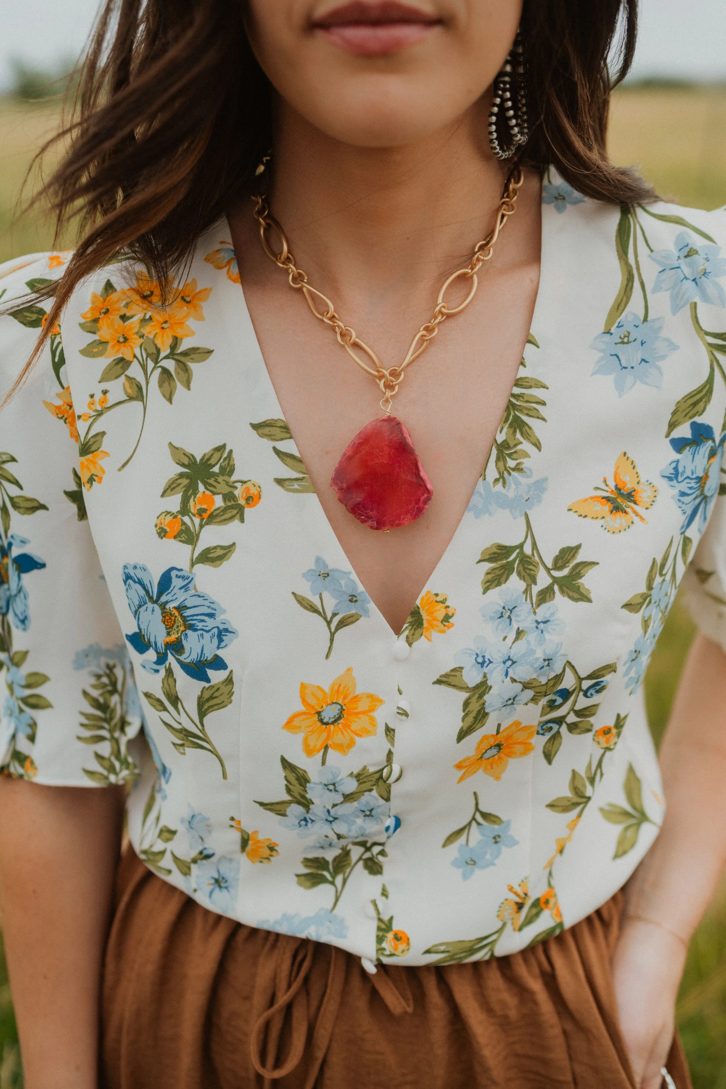 Kaley Necklace | Pink
