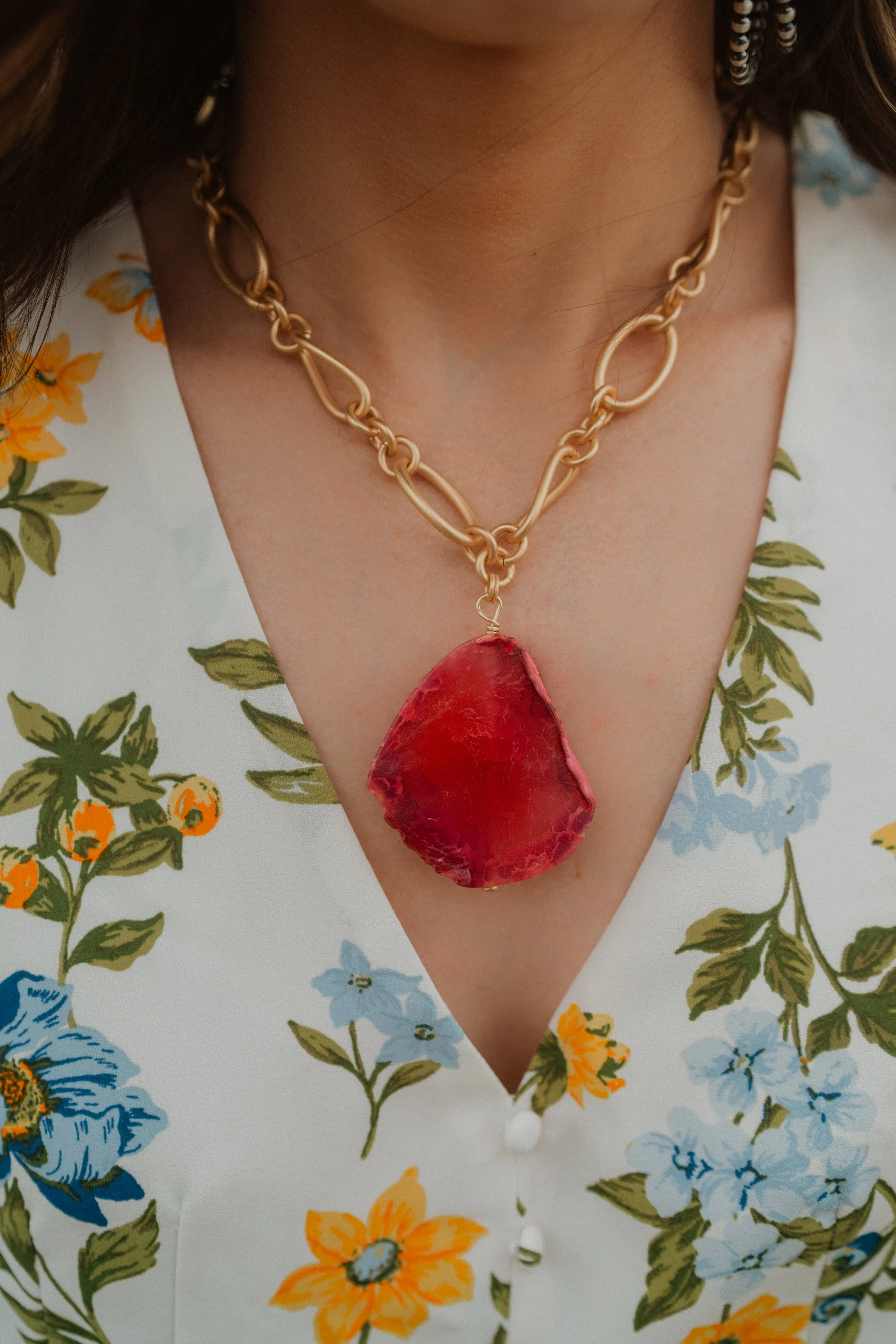 Kaley Necklace | Pink