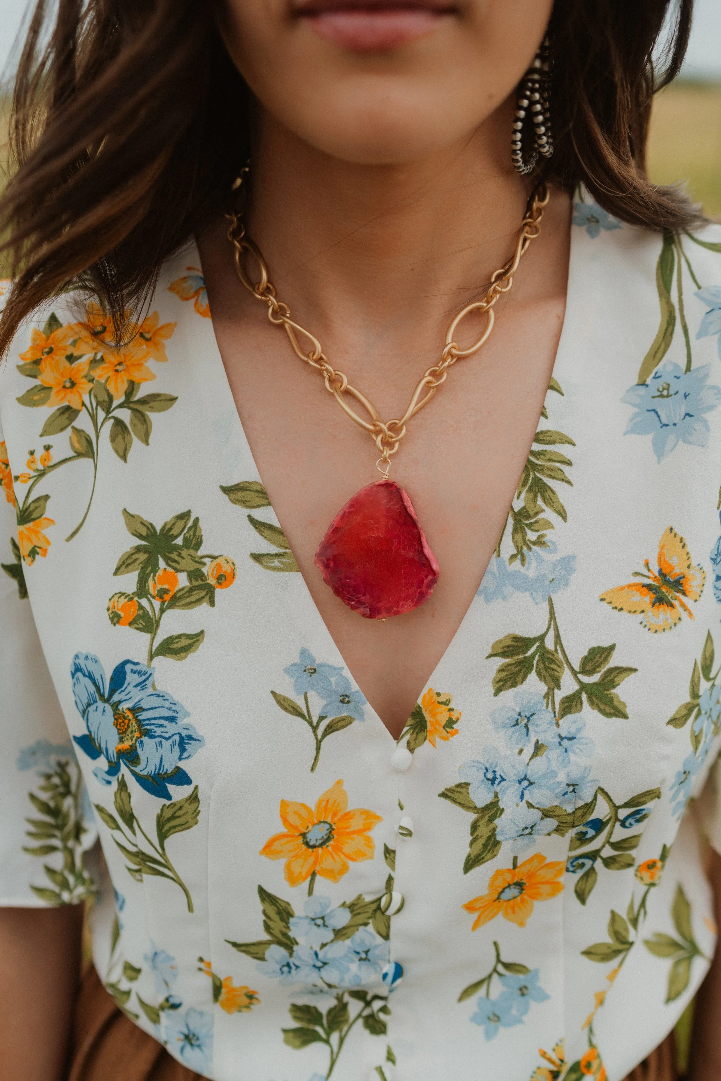 Kaley Necklace | Pink