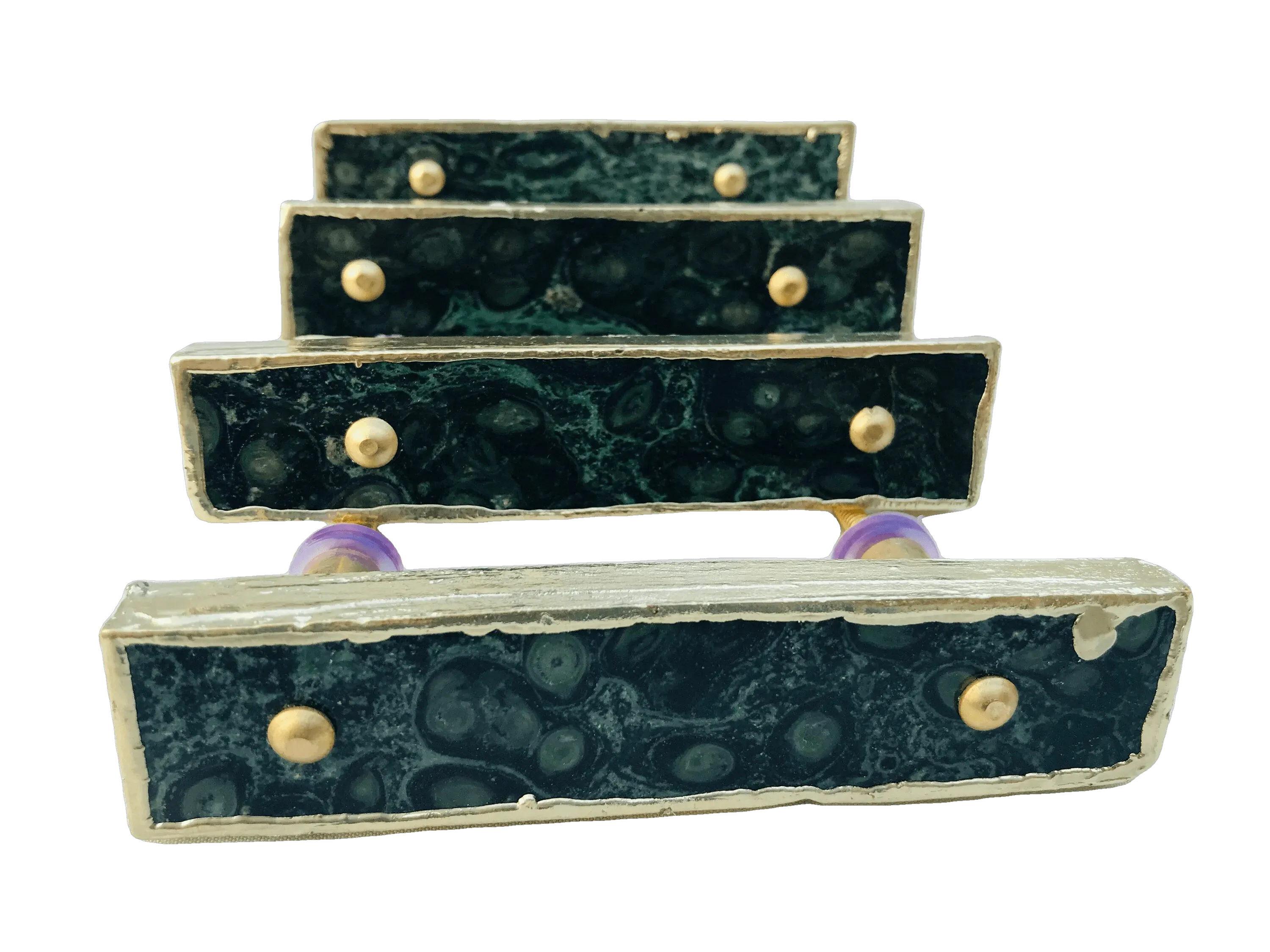Kambaba Jasper Agate Cabinet Door Pull Handle - Set of 4