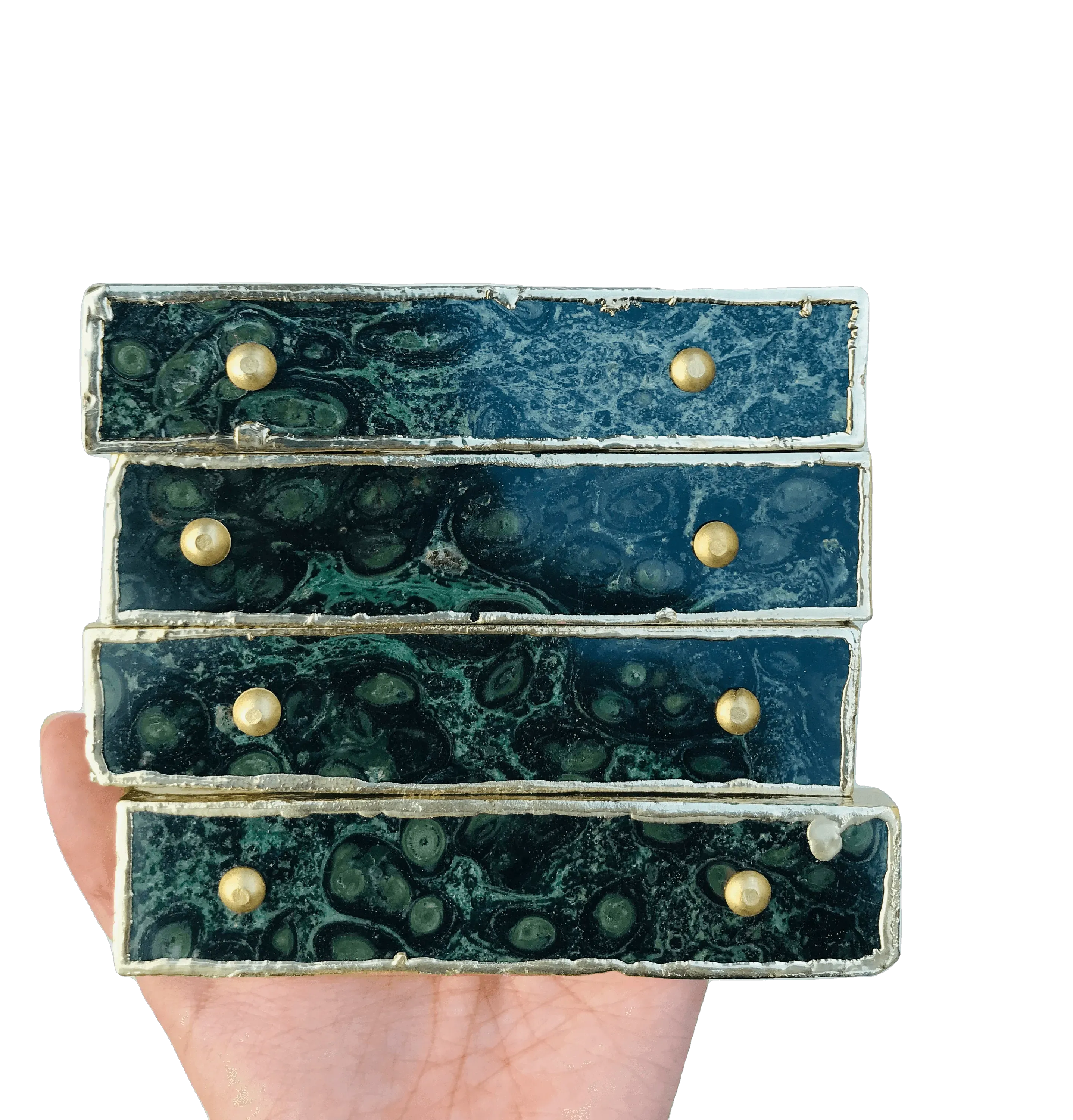 Kambaba Jasper Agate Cabinet Door Pull Handle - Set of 4