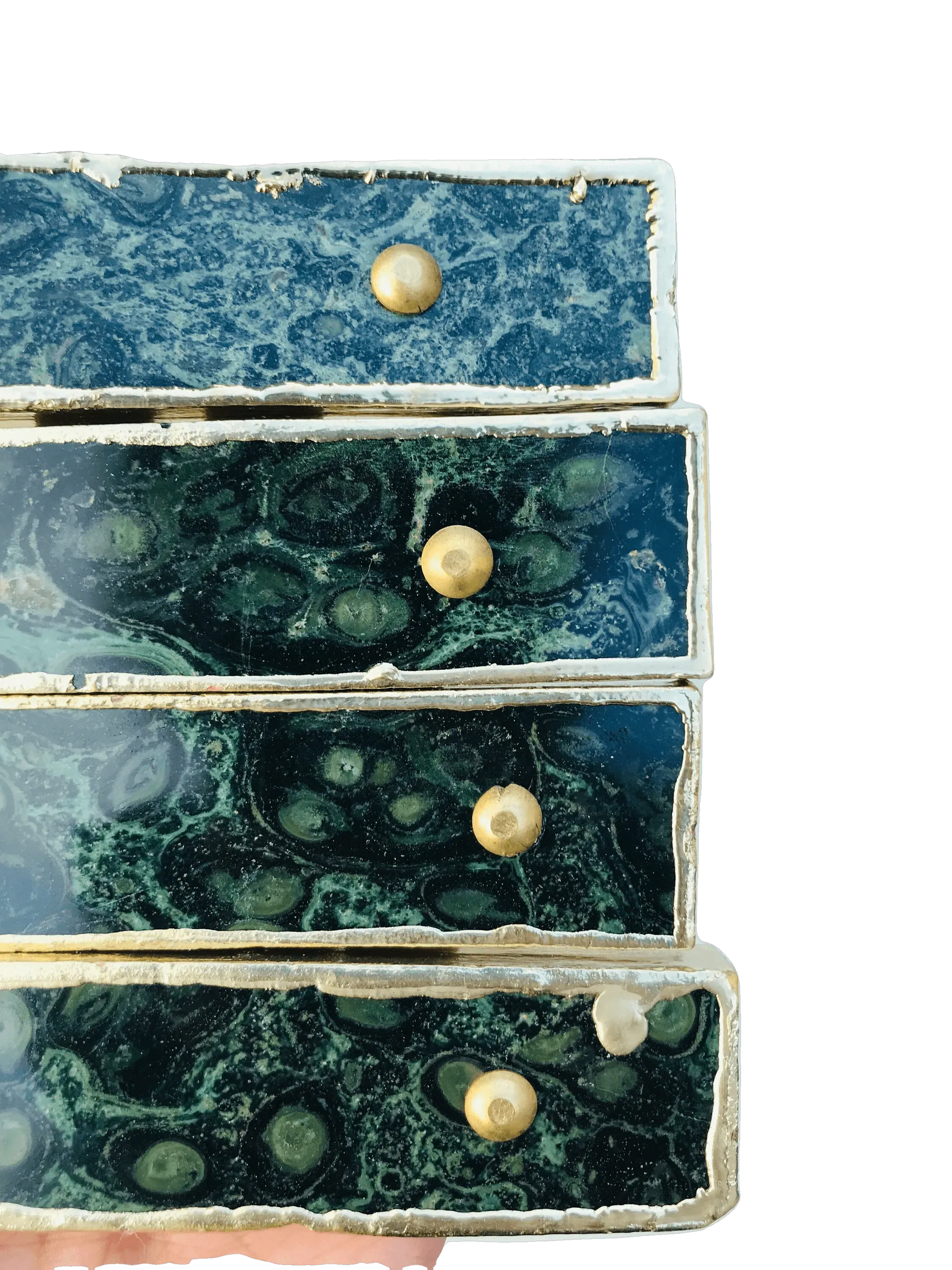 Kambaba Jasper Agate Cabinet Door Pull Handle - Set of 4