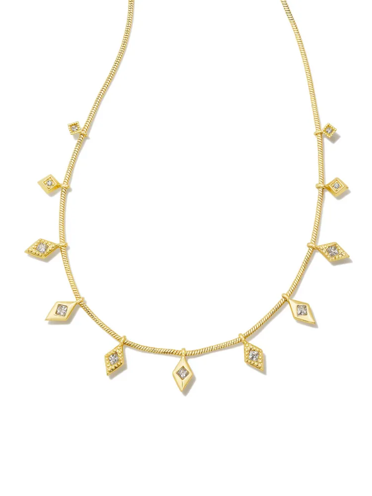 Kendra Scott Kinsley Strand Necklace - Gold & White