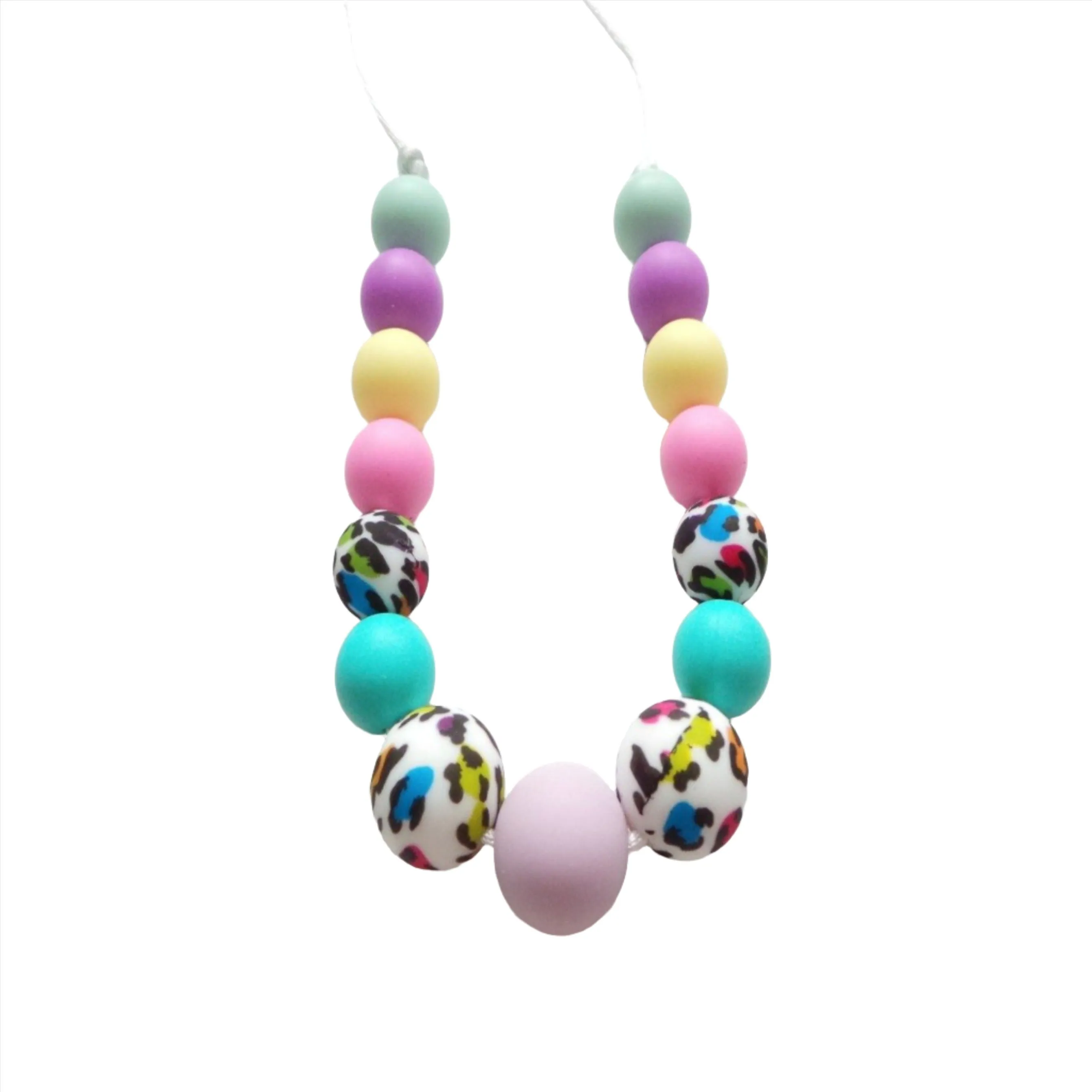 Kids Necklace- Silicone Colorful Beads