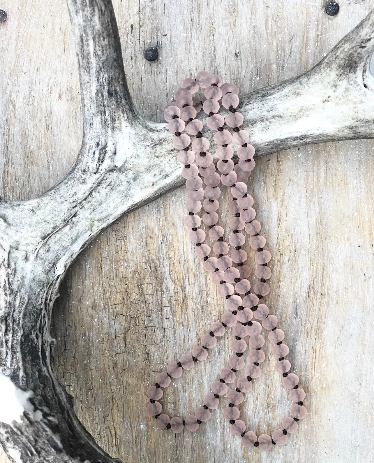 Light Pink Beaded Necklace