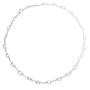 Living Links in Fine Silver Horse Bit Chain Necklace