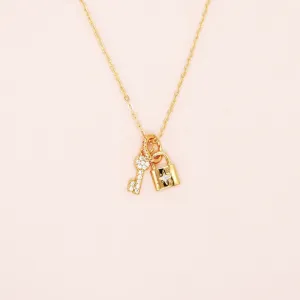 Lock & Key Pendant Necklace