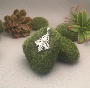 Lost Wax Hand-Cast Flourish Pendant