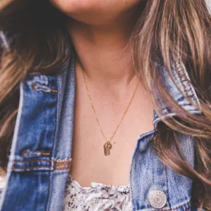 Love Bar Initial Necklace