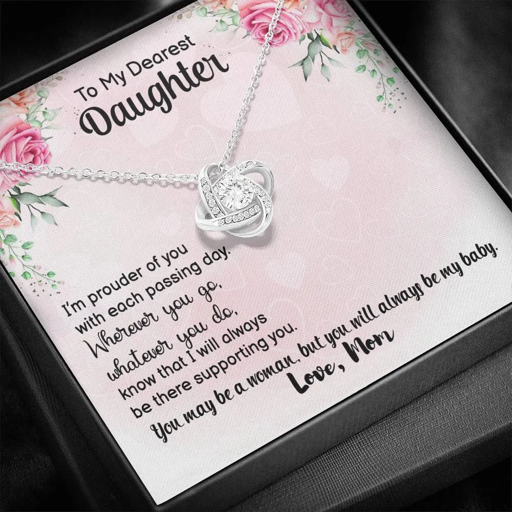 Love Knot Necklace for Daughter From Mom