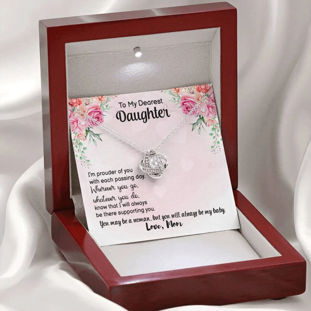 Love Knot Necklace for Daughter From Mom