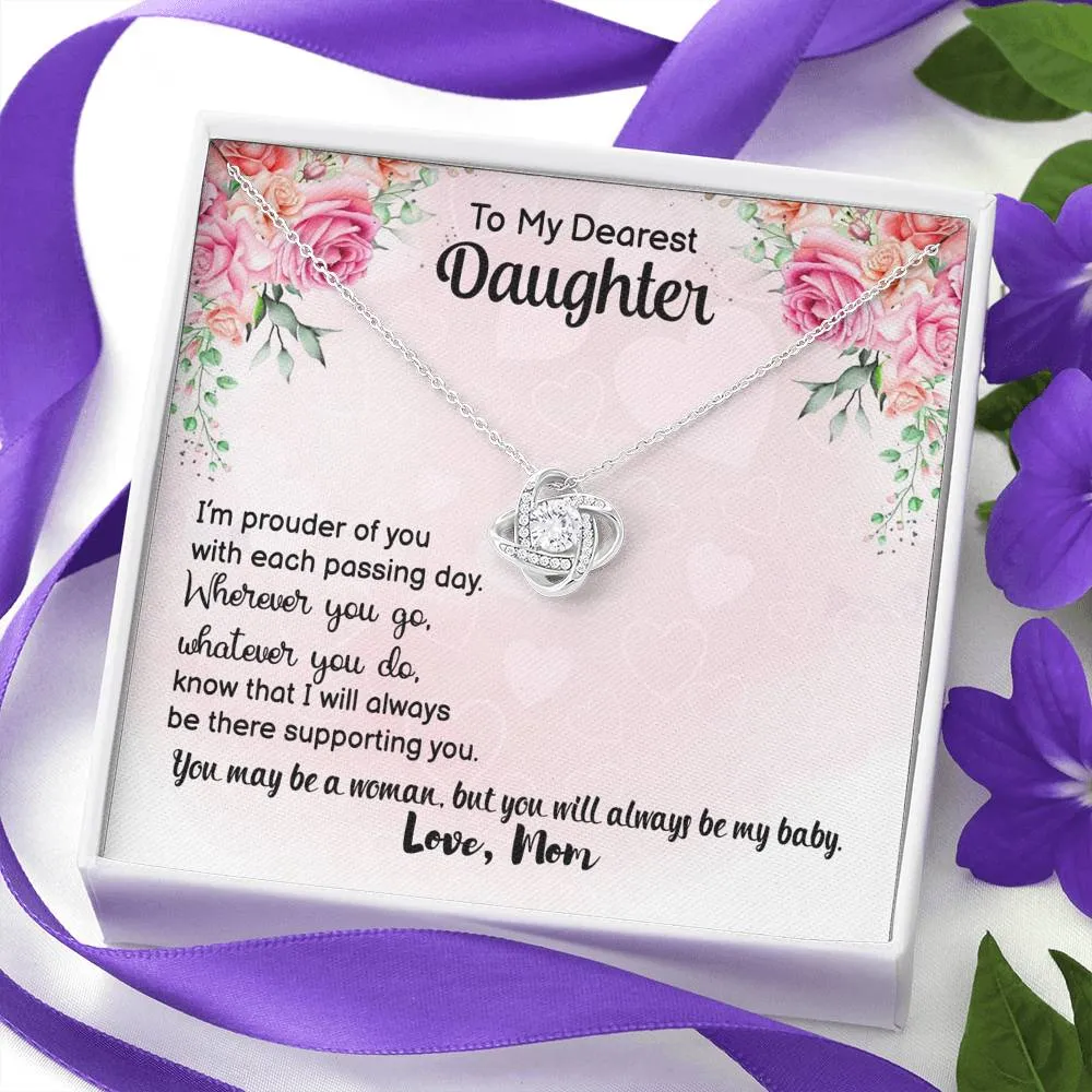 Love Knot Necklace for Daughter From Mom