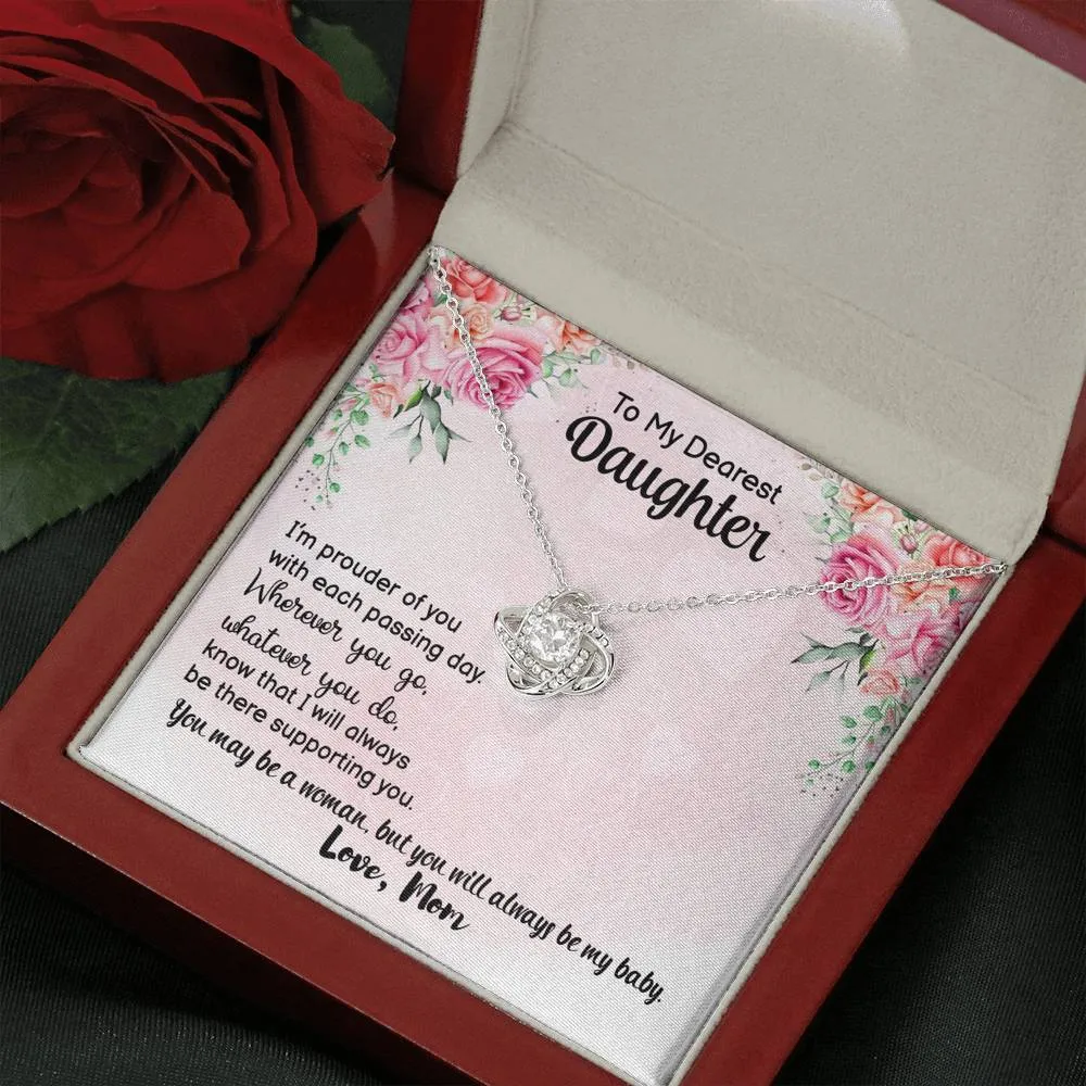 Love Knot Necklace for Daughter From Mom