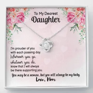 Love Knot Necklace for Daughter From Mom