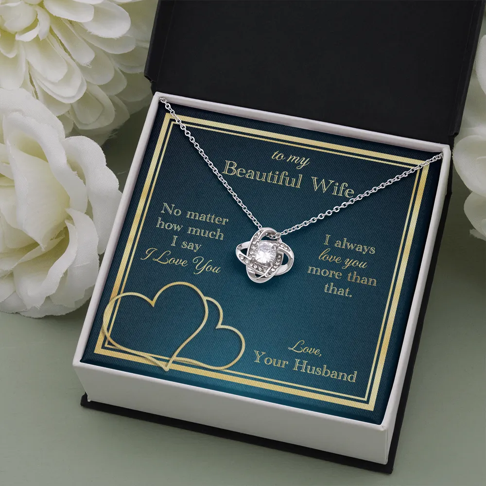 Love You More Than That Love Knot Necklace