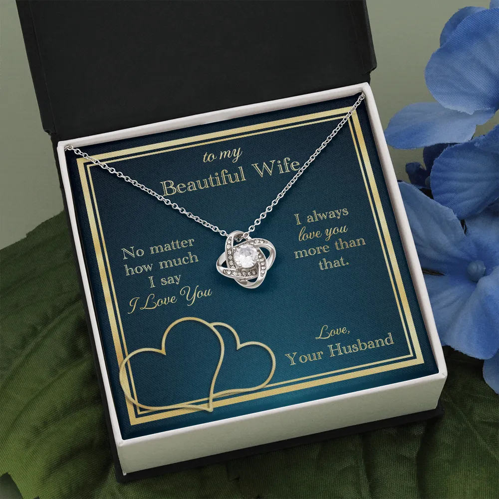 Love You More Than That Love Knot Necklace