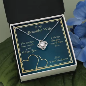 Love You More Than That Love Knot Necklace