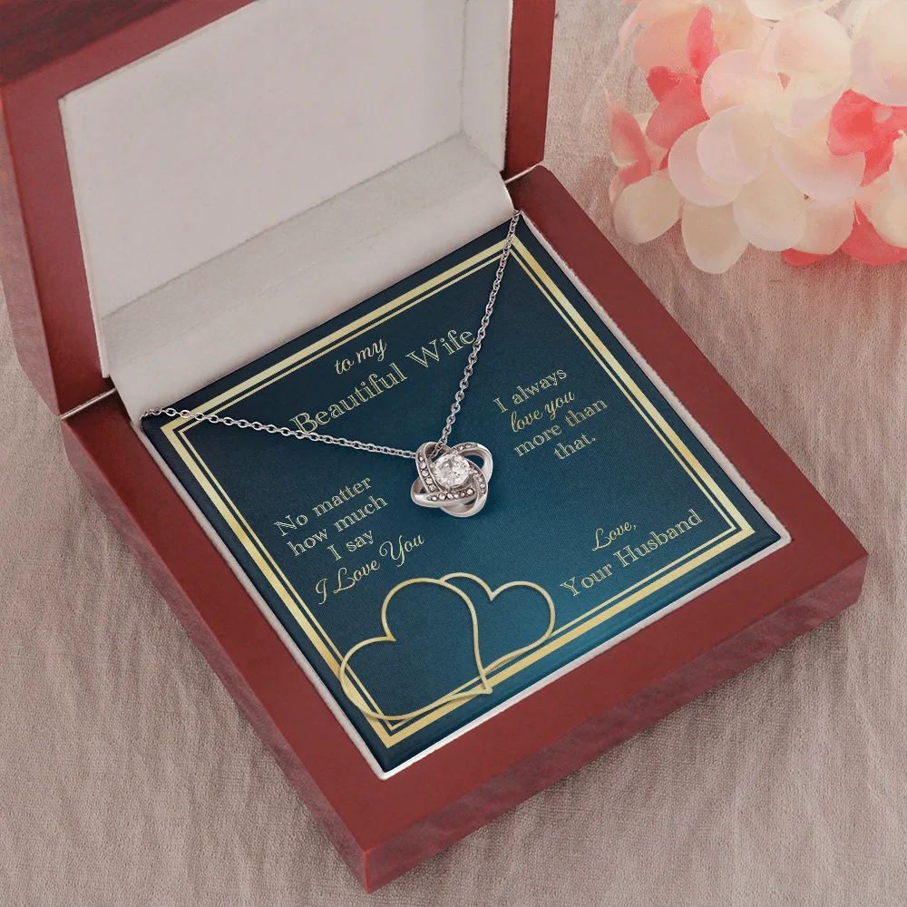 Love You More Than That Love Knot Necklace