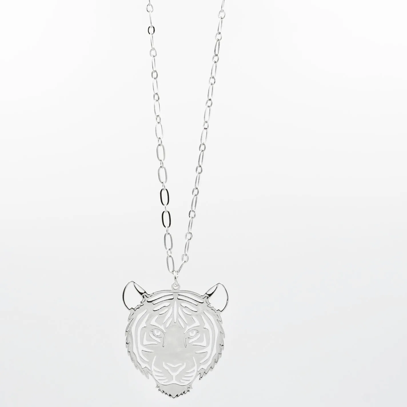 LSU Tiger Necklace Silver T30