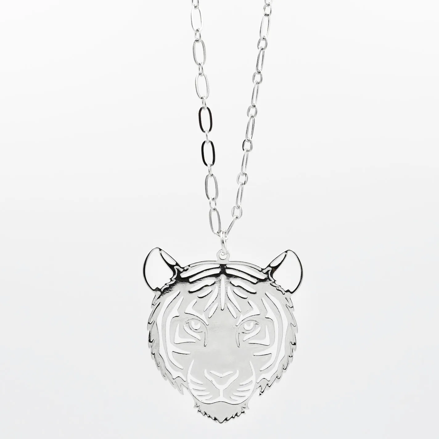 LSU Tiger Necklace Silver T30