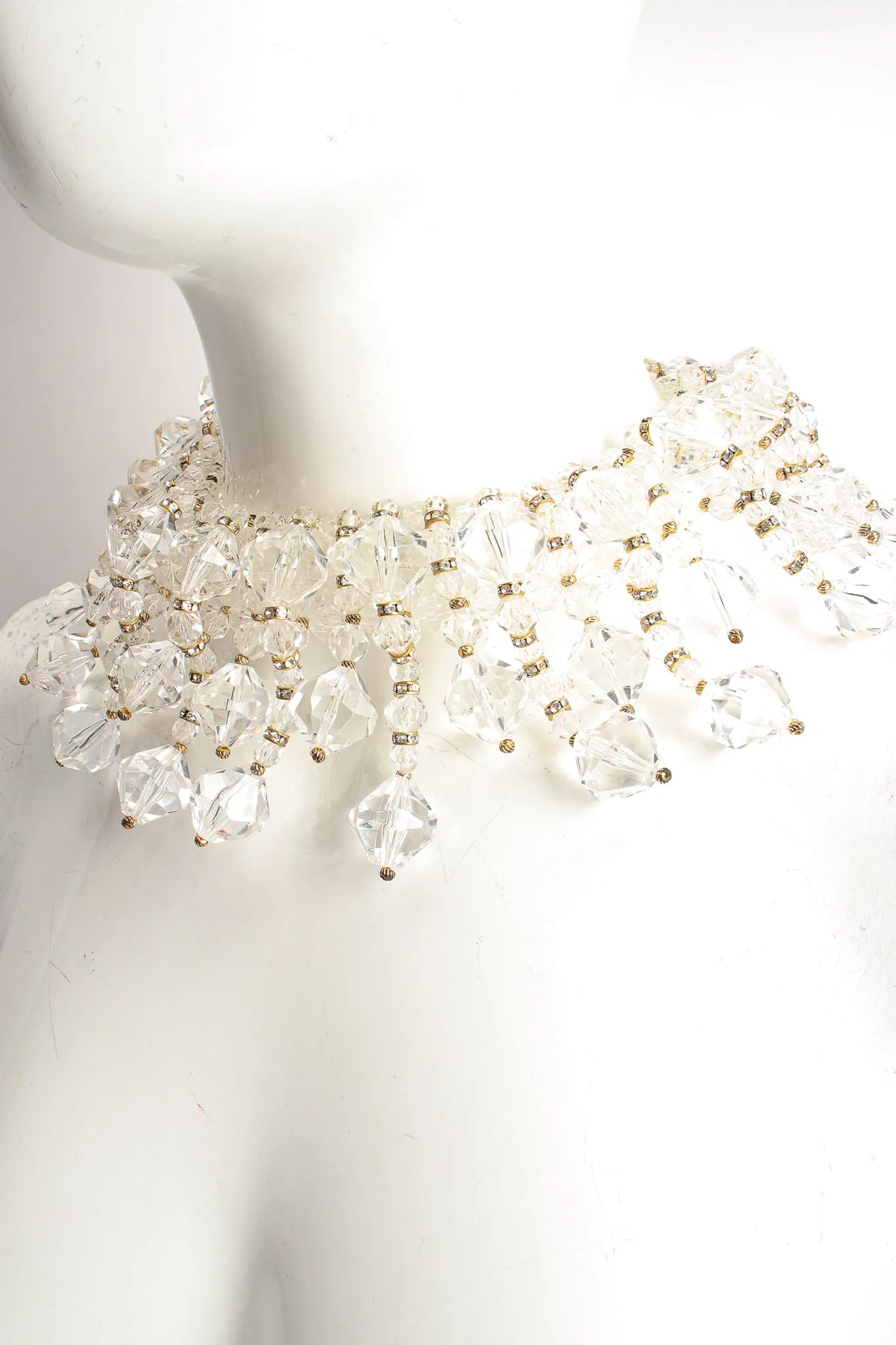Lucite Icicle Collar Necklace