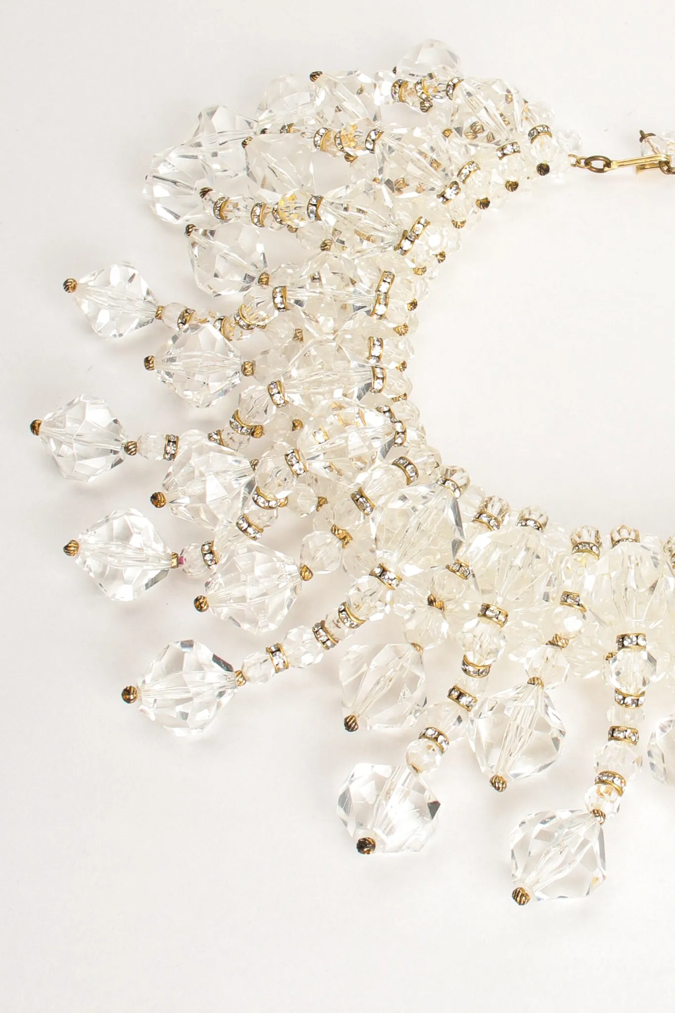Lucite Icicle Collar Necklace