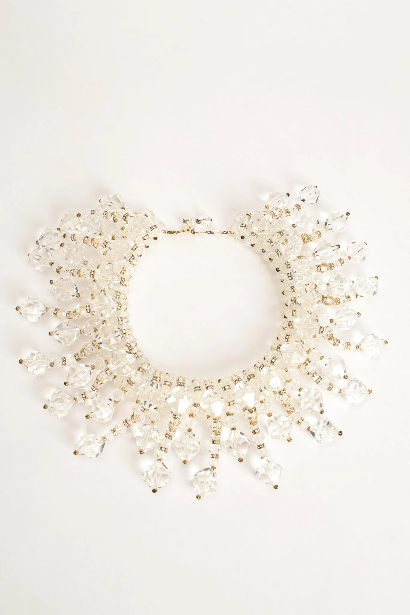 Lucite Icicle Collar Necklace