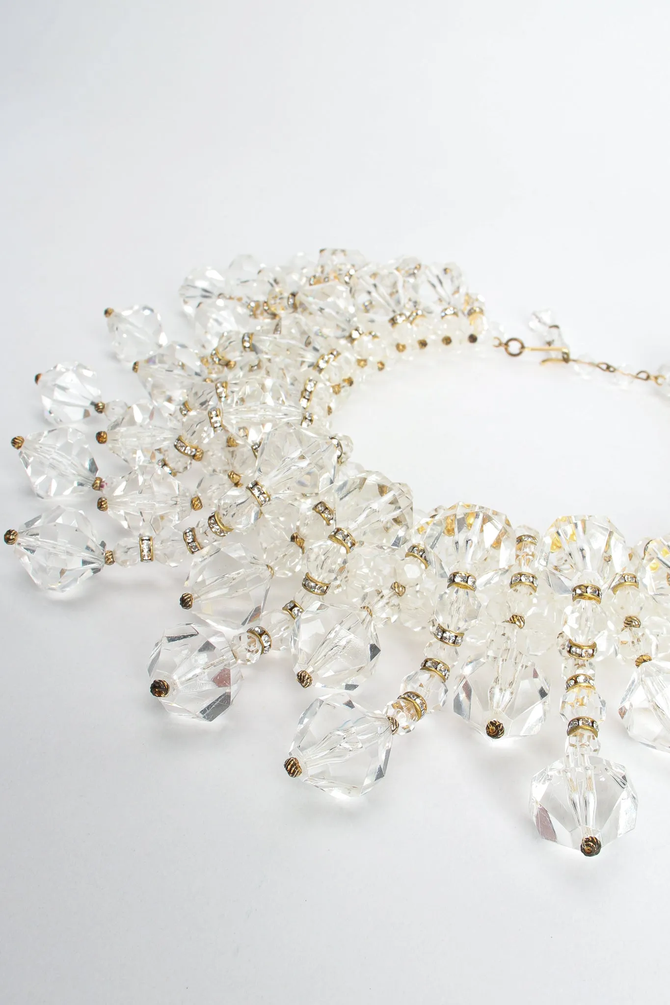 Lucite Icicle Collar Necklace