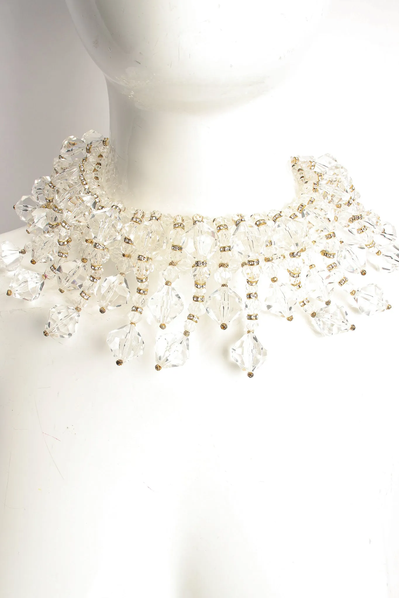 Lucite Icicle Collar Necklace