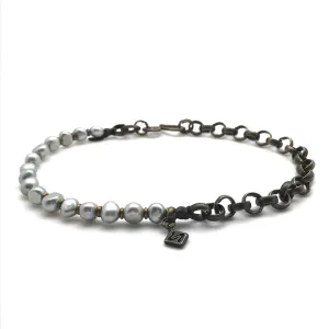 Marcella Rolo Chain and Baroque Pearl Necklace