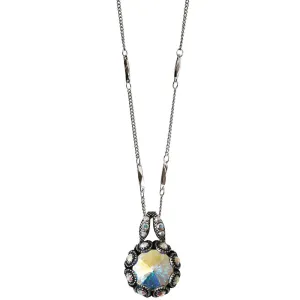 Mariana "Crystal AB" Silver Plated Lovable Embellished Rivoli Pendant Crystal Necklace, 5070 001AB
