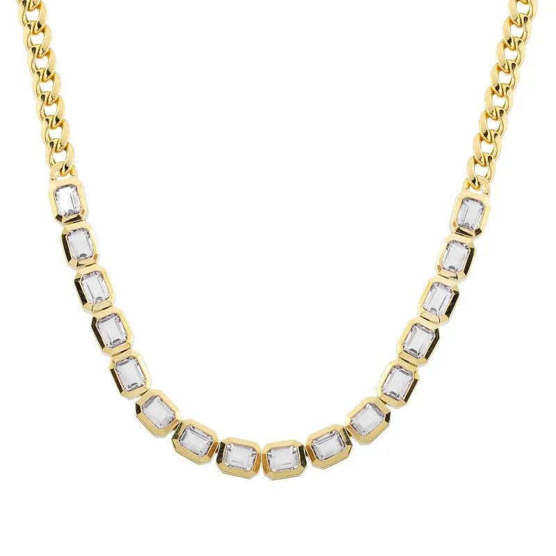MARLEY GEMSTONE CUBAN LINK NECKLACE