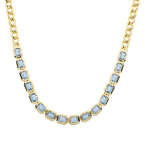 MARLEY GEMSTONE CUBAN LINK NECKLACE