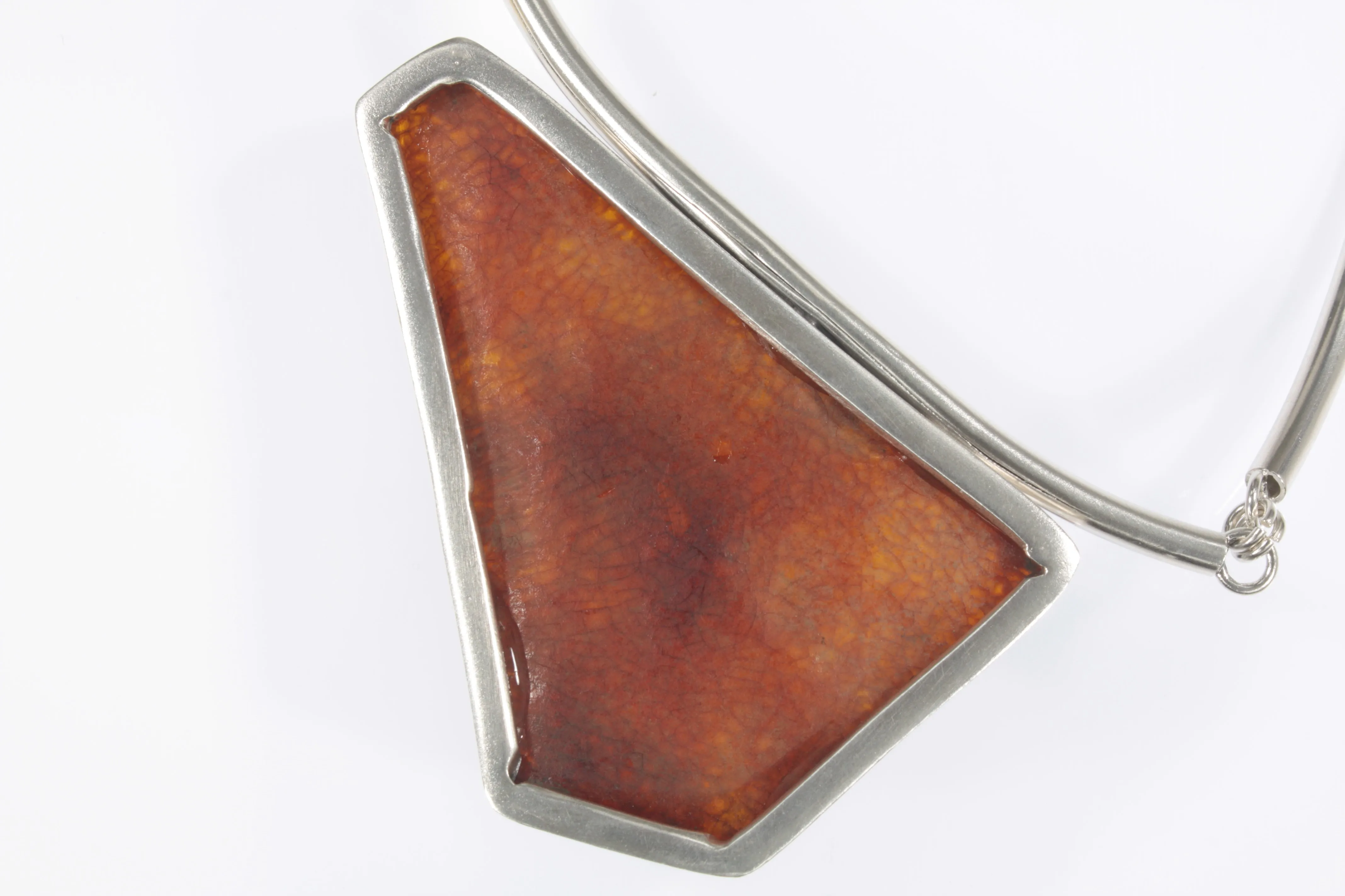 Massive Vintage Sterling Silver Amber Necklace 181ct, 89.5g