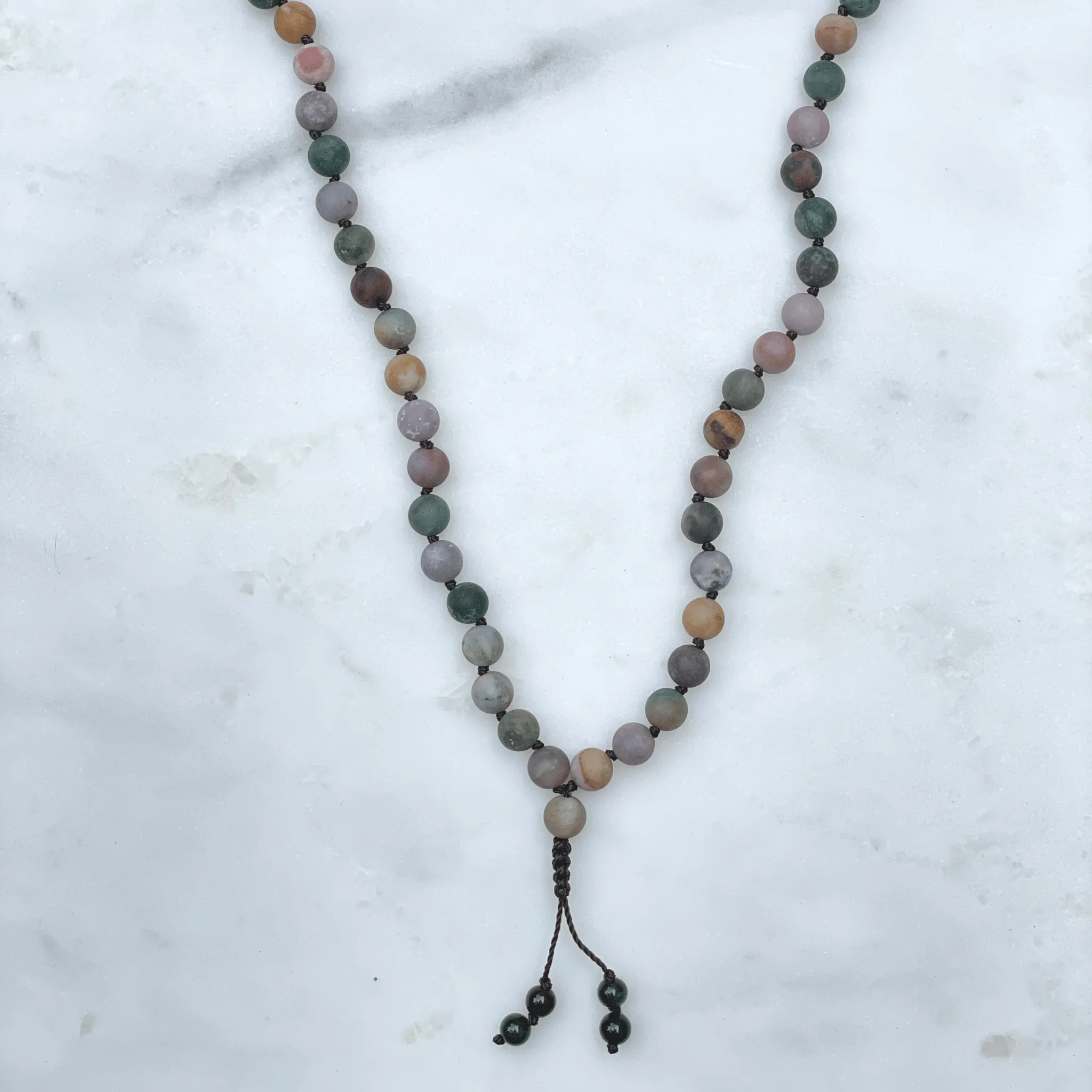 Matte Indian Agate Mala