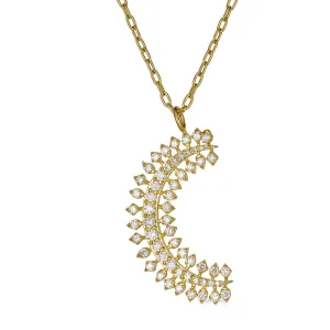 Medium Moon Diamond Necklace