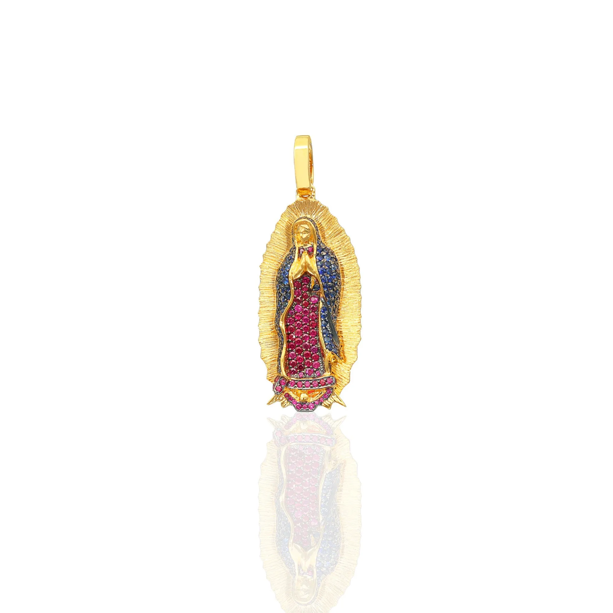Micro Lady of Guadalupe Piece (Partially Iced, Mosaic)