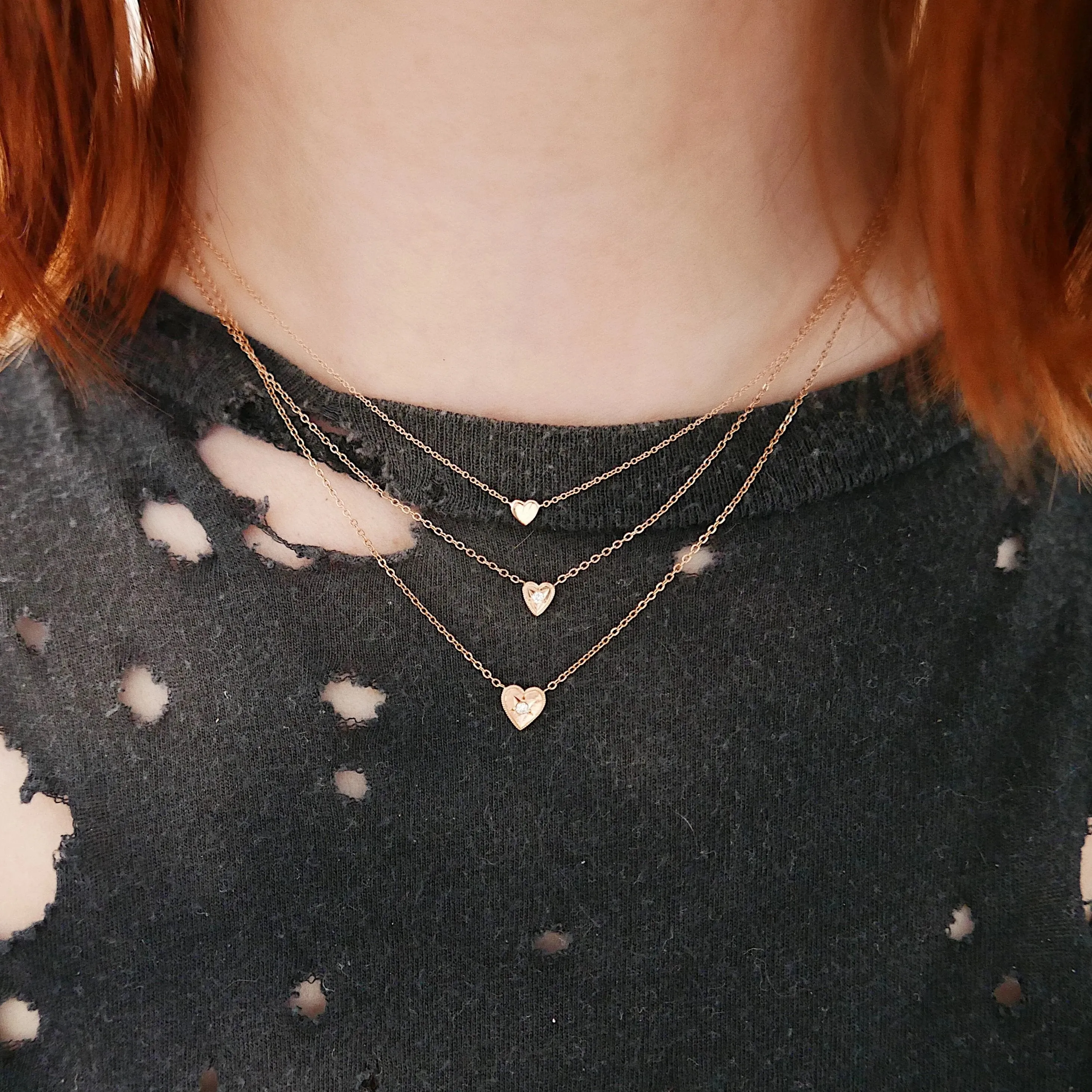 Micro Mini Heart Necklace