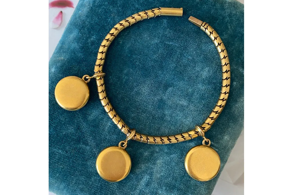Mid-Victorian Three Locket Rope Bracelet