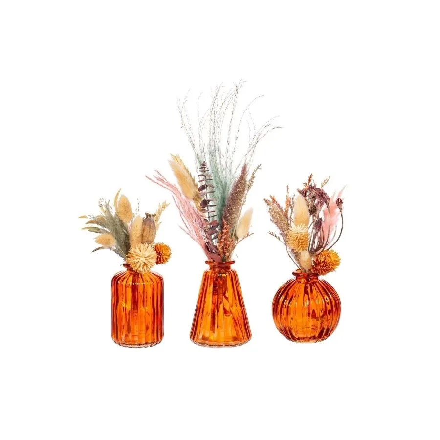 Mini Amber Glass Bud Vase