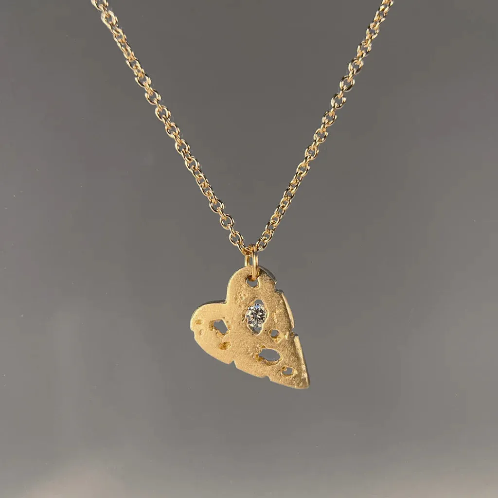 Mini Shadow Heart Necklace