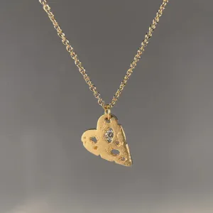 Mini Shadow Heart Necklace
