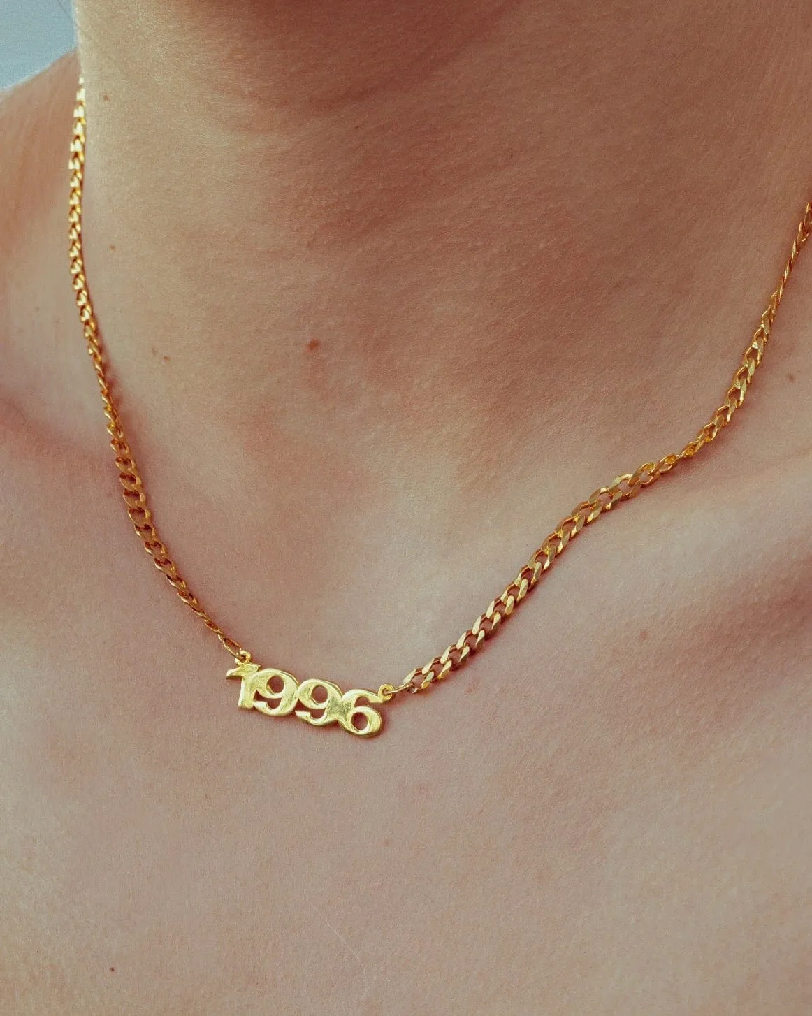 Mini Year Necklace with Cuban Chain